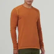 【TAKODA】Maka 圓領刷毛保暖衣 男款 大地棕(高效蓄熱/吸濕排汗/抗菌抑臭)
