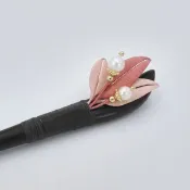 【四季】天然石 春仔花 纏花 髮簪 | 珍珠 檀木