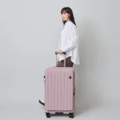 J II  26吋/前開式/PC箱體/Hinomoto靜音輪煞車功能/霧粉紫/旅行箱/行李箱