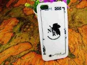 EVA新世紀福音戰士 白色磨砂手機殼iPhone4/4S iPhone5/5S 手機殼 保護殼 背殼 背蓋 蘋果手機 綾波零/明日香/真希波真理/渚薰