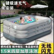 【免運】灣現/貨 兒童充氣游泳池加厚家用成人家庭泳池戶外游泳池嬰兒寶寶水池耐用