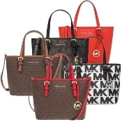【Michael Kors】PVC滿版LOGO小款手提斜背托特包(6色)