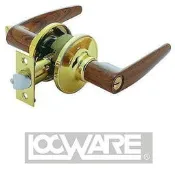 LOCWARE 加安 仿原木水平鎖 水平把手鎖 門鎖 LHA系列 房間門 (有鑰匙)  烤漆 胡桃木/柚木色