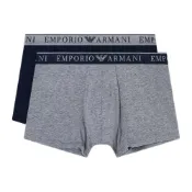 (店+)【EMPORIO ARMANI】阿瑪尼 彈力棉平紋針織鬆緊平角內褲 男款 兩件裝