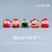 🔮免運臺灣出貨🔮新年春節五路財神爺公仔 diy裝飾品盲袋微景觀配件桌面車載小擺件