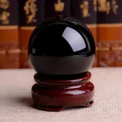 【愛合購】【YONG YU】黑曜石球 8公分 鎮宅鎮煞除穢氣 化樑煞避邪 防小人 墨西哥黑曜岩