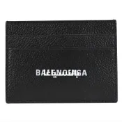 BALENCIAGA 燙印LOGO荔枝牛皮卡夾(黑)
