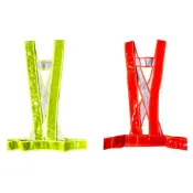 (店+)雙斜肩自黏反光背心 螢光黃FBT-Y/螢光紅FBT-R 環保簡式高亮度 寬度5CM反光條 中崙五金