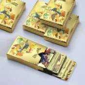 全球選品1館 生活百貨 張口袋金箔卡 寶可夢金箔卡片 寵物小精靈神奇寶貝燙金卡牌