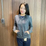 美國百分百【全新真品】Armani Exchange 棉質 連帽 外套 夾克 AX 水鑽 黑色 鐵灰色 女 H471