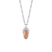 【Georg Jensen 喬治傑生】2005 Heritage 項鍊(氧化純銀 蜜桃月光石)