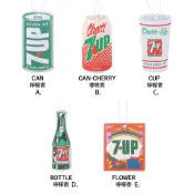 日本進口 7UP 七喜汽水 造型 香片 5款