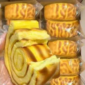 手工捲蛋糕 芝士味牛奶味草莓味麵包點心 休閒零食 營養健康代餐 整箱糕點早餐麵包 夾心可口