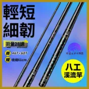 【現貨速發】平價釣竿碳纖維輕量釣竿高碳28調繡影溪哥魚竿短節超輕超細超硬八工溪流竿小物竿釣魚竿 NUSI