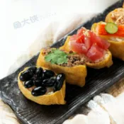 鴻運-長方形壽司豆皮 (60片/700g/包)#全素#日式60-1A3B【魚大俠】FF176
