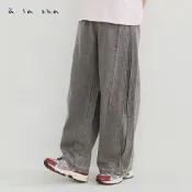 a la sha 率性牛仔寬褲