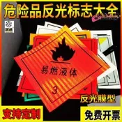 【臺灣現貨】危險品標誌3m超強級反光膜 易燃體氣體腐蝕品標識油罐車警示貼