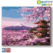 (店+)【Manto】台灣製DIY數字油畫-富士戀櫻|超取專用大小
