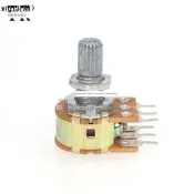 WH148單聯雙聯電位器 B1K 2K5K10K20K 50K 100K 500K柄長15 20MM