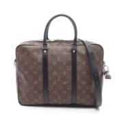 【DOKODEMO】【二手】LOUIS VUITTONPDV PM 公事包，Monogram Macassar 帆布，雙肩包，M52005，PVC 塗層帆布皮革，男士，二手