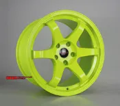 【台灣製造】KR230 類RAYS TE37 內凹深V鋁圈樣式17吋 全車系 9J ET20 螢光黃