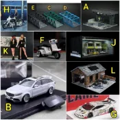 1/64 DCM C63 S205 BENZ 匯藝 場景 人偶 C63S C63 摩托 HURACAN