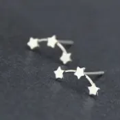 925純銀耳環耳針式耳飾-三連星時尚精緻母親節生日情人節禮物女飾品4款73ag384【獨家進口】【米蘭精品】