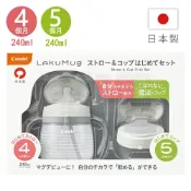 Combi 康貝 LakuMug樂可杯-第一+二階段禮盒組240ml(簡單生活)【悅兒園婦幼生活館】