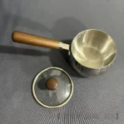 【一鍋多用】木柄玻璃蓋12cm奶鍋不鏽鋼加厚輔食煮湯煮奶小鍋奶鍋 小湯鍋 泡麵鍋 潑油鍋