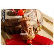 【琢木琦玉】ZW038 桃木/棗木 (三面)雕刻 關公/武財神/關聖帝君 掛飾/吊飾＊祈福木製選物
