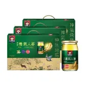 【QUAKER 桂格】無糖養氣人蔘禮盒60ml×12入x3盒(共36入 送禮推薦/中秋禮盒)