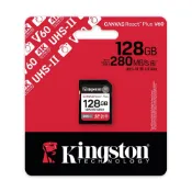 (店+)【Kingston 金士頓】128GB Canvas React Plus 專業攝影機記憶卡 UHS-II V60 SDXC 4K SD卡