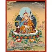 藏傳蓮花生大士唐卡 | 佛教工藝品