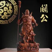 關公 武財神 關羽 關公擺飾 關聖帝君 招財 擺件 鎮宅 關羽武財神插旂關二爺關公神像大刀財神像佛像工藝品擺件