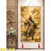🔥台灣出貨🔥武財神關公掛畫招財玄關旺宅免打孔卷軸裝飾畫客廳臥室書房牆面 媽祖 關聖帝君 財神爺 文昌帝君 招財