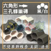 【小魚水族】【六角形三孔蜂巢磚】異型躲藏磚、繁殖磚、空心磚、小三孔、繁殖、躲藏、蜂巢磚、魚躲藏、繁殖甕、水族裝飾、陶瓷甕