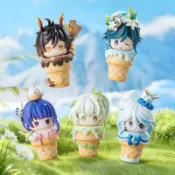 ⭐精選⭐9.8~原神q版手辦盲盒鍾璃甜筒冰淇淋酷熱主題周邊擺件裝飾胡桃芙寧娜