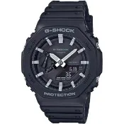 【CASIO 卡西歐】G-SHOCK 八角防護雙顯手錶 情人節 送禮(GA-2100-1A)