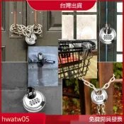 密碼鎖 按鍵密碼鎖 🔥台灣熱銷🔥不鏽鋼密碼圓形鎖大門通用型圓掛鎖電動車筐鎖戶外防水防盜密碼鎖