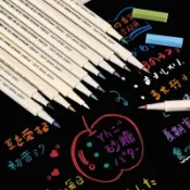 🔥臺灣熱賣🔥珠光12色油漆筆金屬筆火漆上色彩色筆DIY相冊照片繪畫金屬鎏金筆