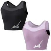 Mizuno 美津濃 運動內衣 女裝 排汗 黑灰/粉紫【運動世界】32MJD30109/32MJD30168