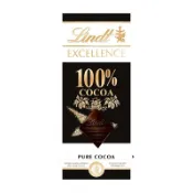 瑞士蓮 極醇系列100%黑巧克力片 50g【萬家福】
