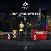 MoreArt 1:64 開單交警人偶 模型車人物 拍照敬禮日本女警 測速照相開罰單 交通警察 場景布置 值星官