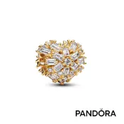 【Pandora】璀璨愛心串飾-鍍14k金 官方直營