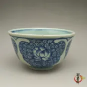 協貿國際日用品生活8館 晚清民國柴窯燒制青花碗 古玩收藏古董仿古瓷器手工手繪擺件