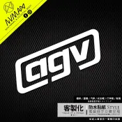 客製化【agv 造型字樣 車貼】防水貼紙 可貼於安全帽或重機車及GOGORO車殼上 增加裝飾 ( 電腦刻字切割 )