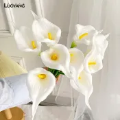 洛陽牡丹人造植物假花真觸人造馬蹄蓮花13.4人造花枝婚禮花束家居裝飾室內餐桌中心裝飾品Diy花卉