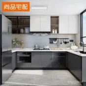 廚房櫥櫃 整體廚櫃 石英石檯面 一體式設計 廚房櫃子 廚房流理台 系統櫥櫃 廚房吊櫃 廚房中島 廚房壁櫃 一字型櫥櫃