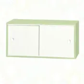 文創集-南亞塑鋼     曼尼 南亞塑鋼2.7尺雙拉門組合收納櫃-80x31x40cm免組