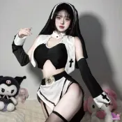 修女 COSPLAY 變裝 派對 修女服 歌德風 蘿莉塔 暗黑系 角色扮演 萬聖節